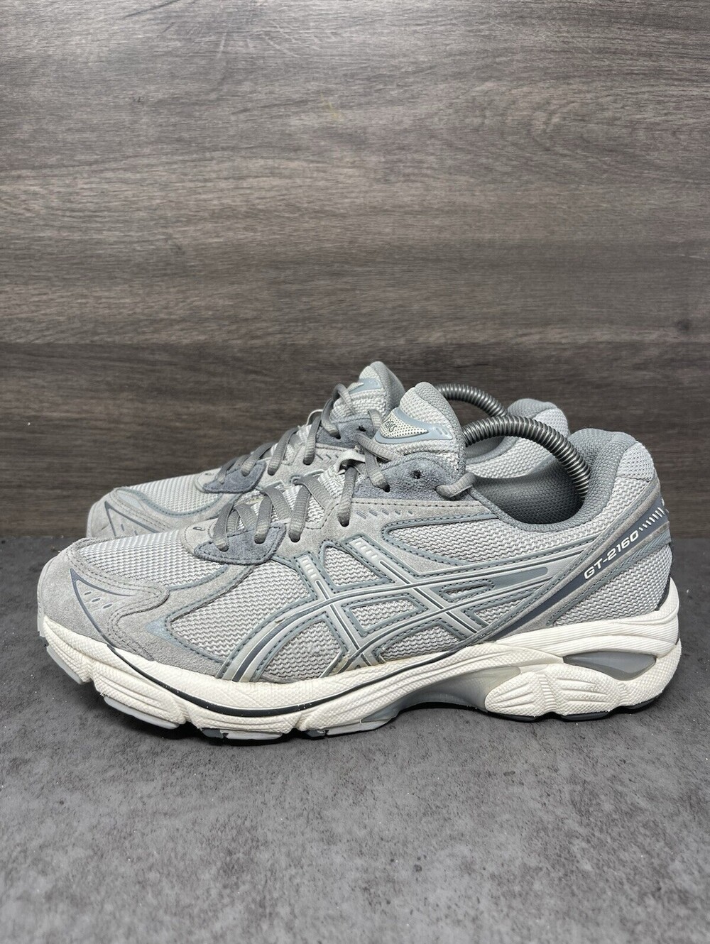 ASICS GT 2160 Womens Size 8.5 Gray Silver Retro Running Shoes Lot 1203A605